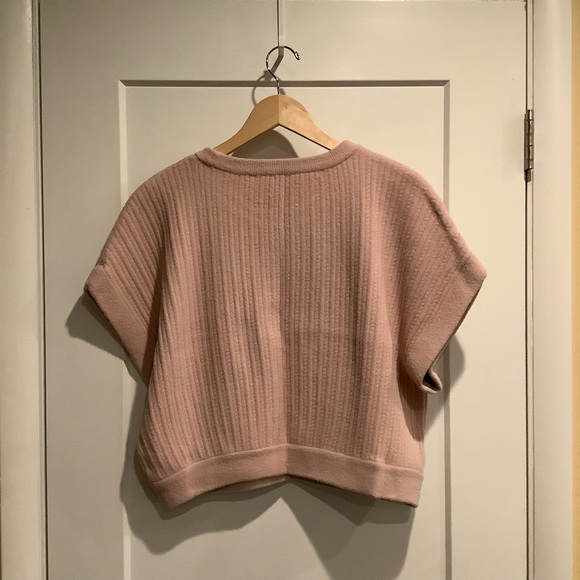 EXPRESS Blush Ribbed Women's Sweater - Picture 2 of 6